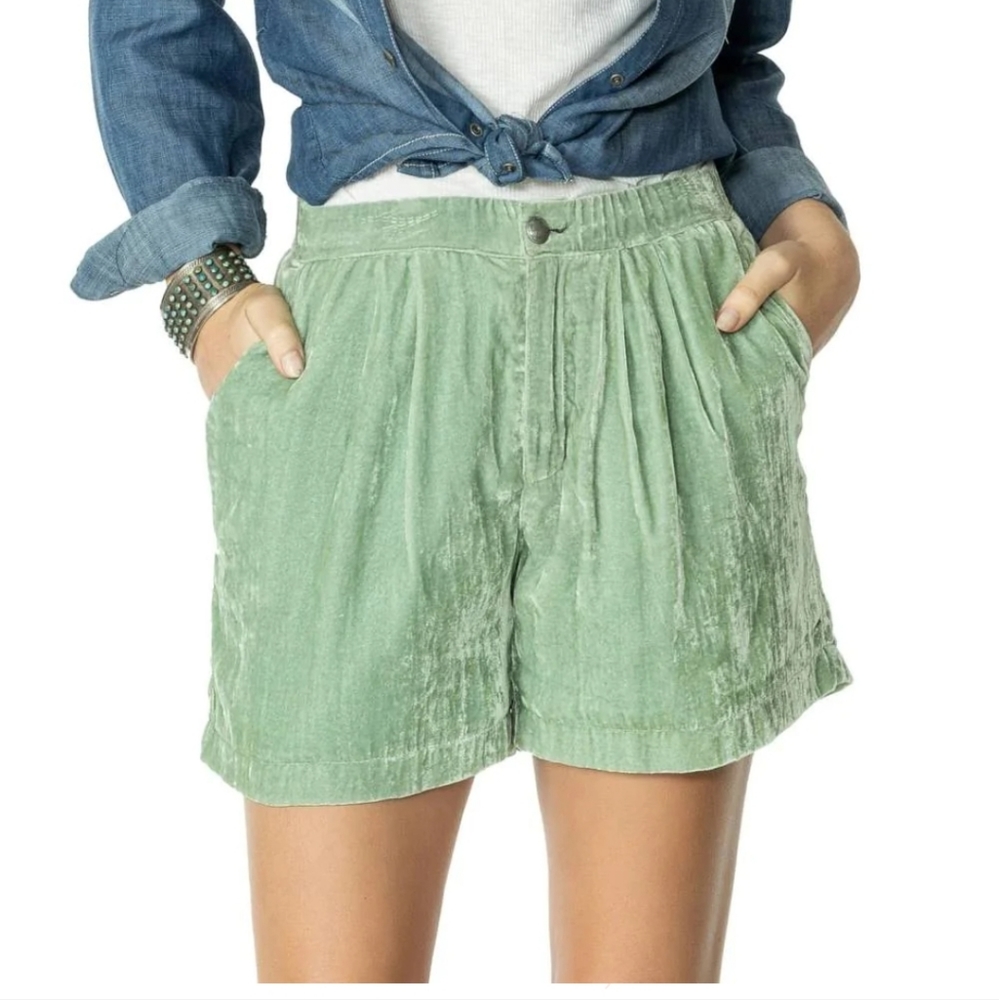 NWT Double D Ranch Water Carrier Velvet and silk Shorts Western
